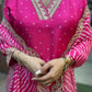 Clothas Goegeous Embrodery Work Kurti Pant And Duppatta Jenny Pink